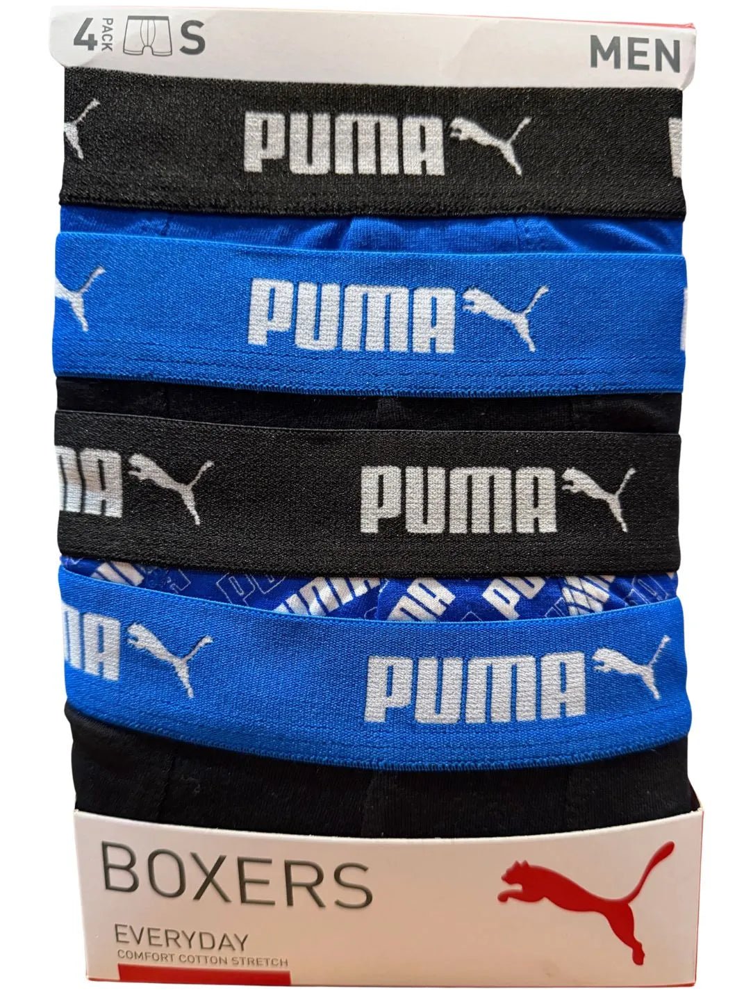PumaBoxer Briefs 4 - pack4 - Pack Aop Logo Print Boxer Briefs, Black/BlueBoxers & Briefs