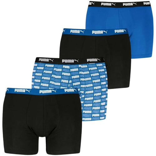 PumaBoxer Briefs 4 - pack4 - Pack Aop Logo Print Boxer Briefs, Black/BlueBoxers & Briefs