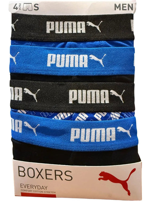 PumaBoxer Briefs 4 - pack4 - Pack Aop Logo Print Boxer Briefs, Black/BlueBoxers & Briefs