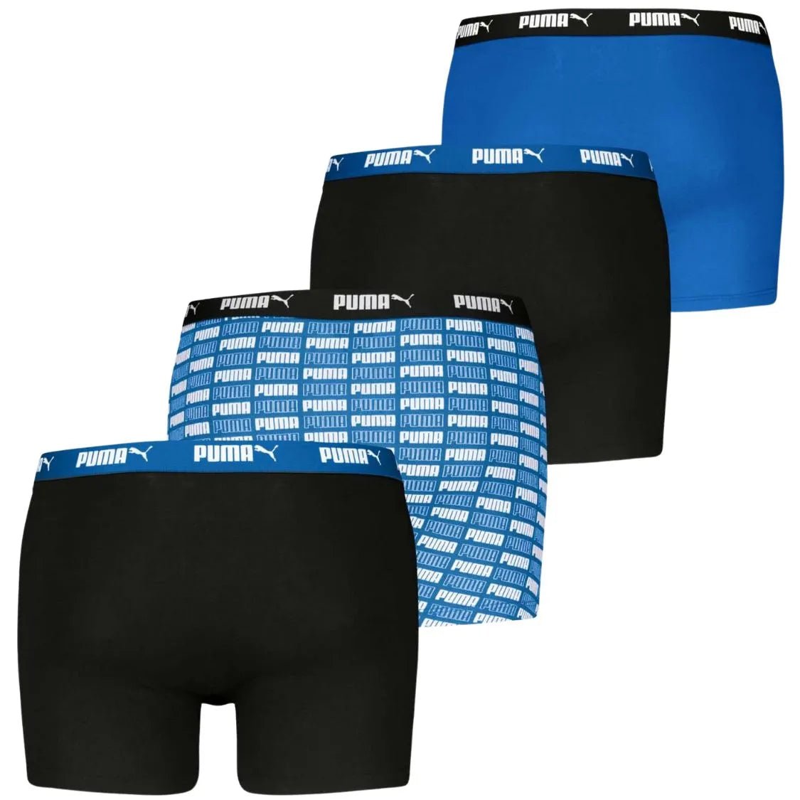 PumaBoxer Briefs 4 - pack4 - Pack Aop Logo Print Boxer Briefs, Black/BlueBoxers & Briefs