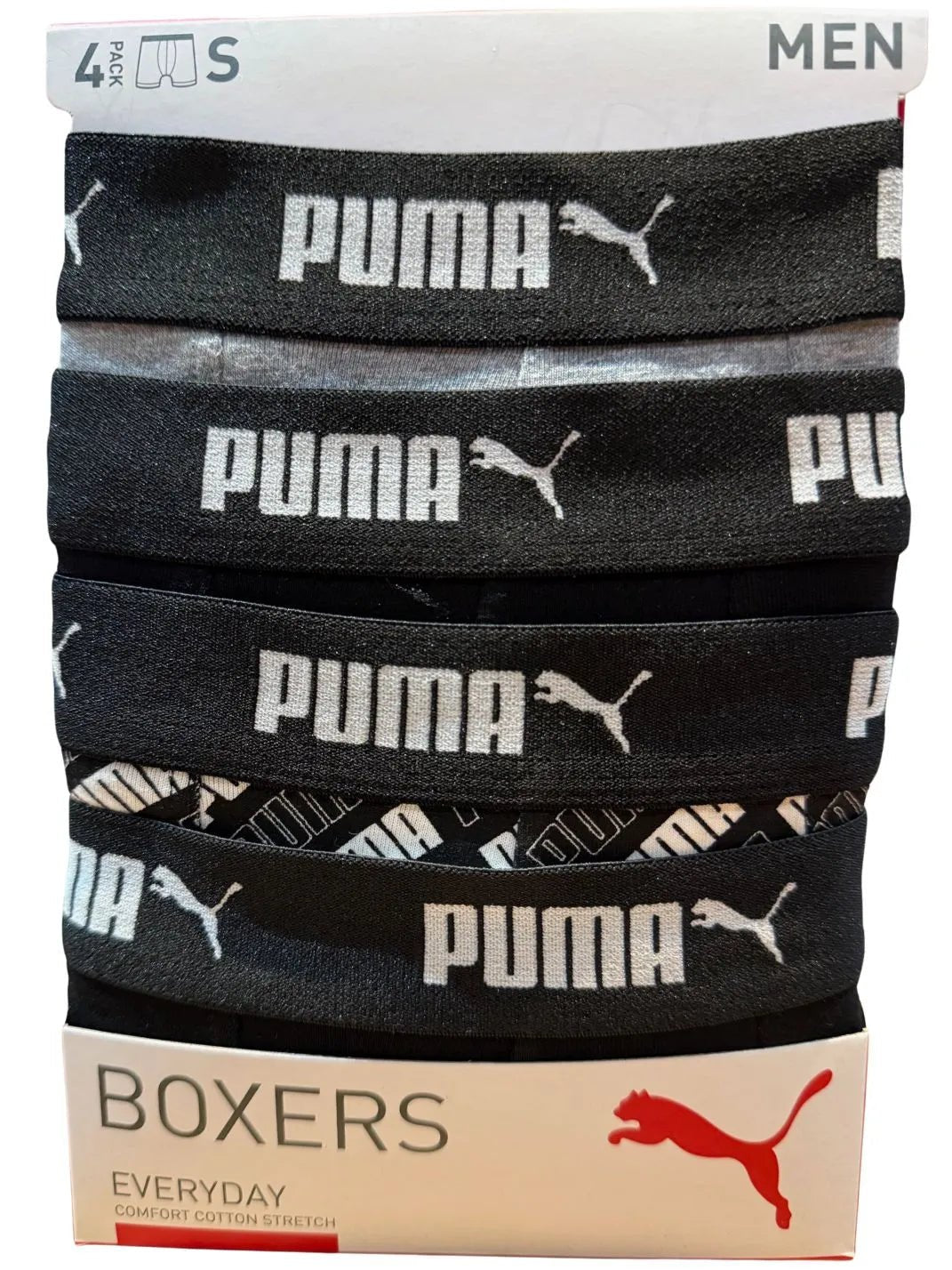 PumaBoxer Briefs 4 - pack4 - Pack Aop Logo Print Boxer Briefs, Black/GreyBoxers & Briefs
