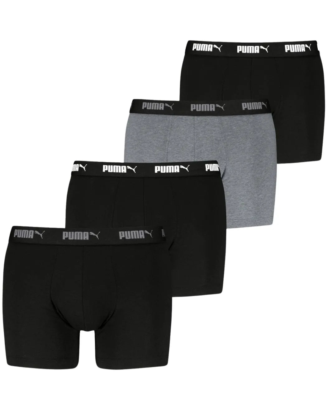 PumaBoxer Briefs 4 - pack4 - Pack Everyday Boxer Briefs, Black/GreyBoxers & Briefs