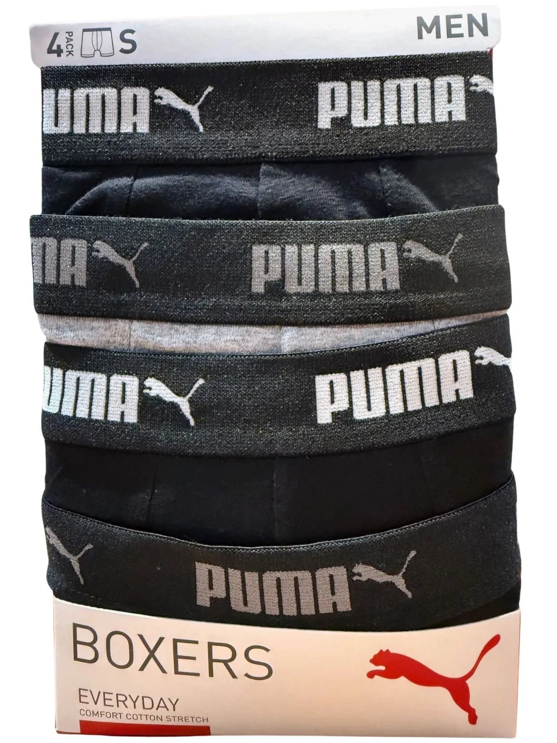 PumaBoxer Briefs 4 - pack4 - Pack Everyday Boxer Briefs, Black/GreyBoxers & Briefs