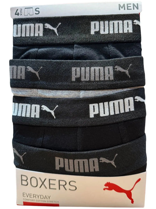 PumaBoxer Briefs 4 - pack4 - Pack Everyday Boxer Briefs, Black/GreyBoxers & Briefs