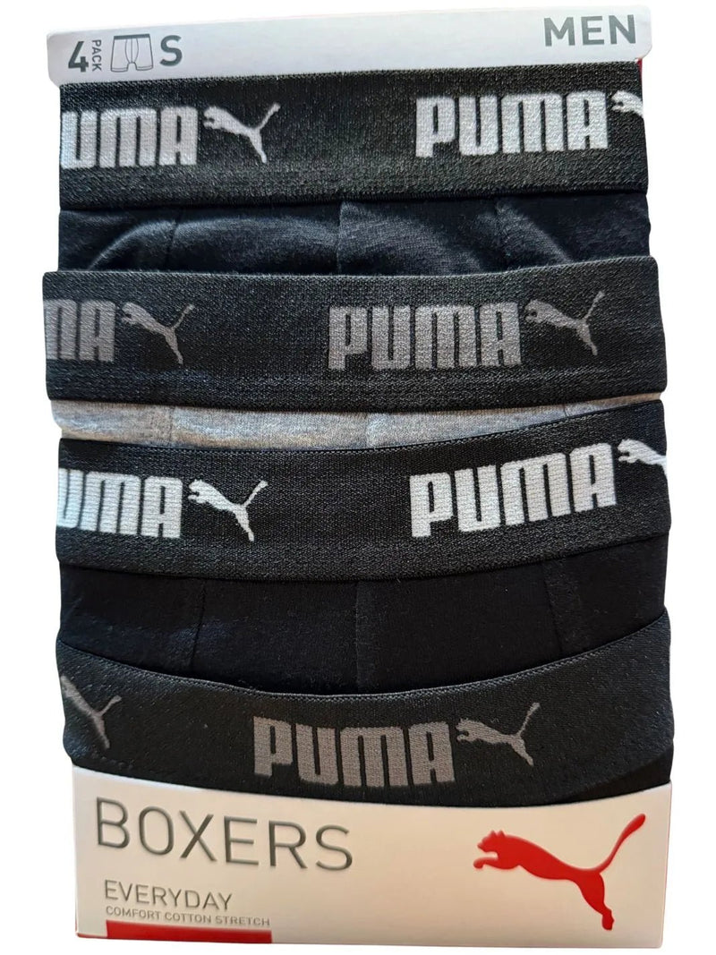 PumaBoxer Briefs 4 - pack4 - Pack Everyday Boxer Briefs, Black/GreyBoxers & Briefs