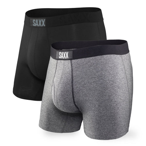 2-Pack Vibe Super Soft Boxer Brief, Black/Grey