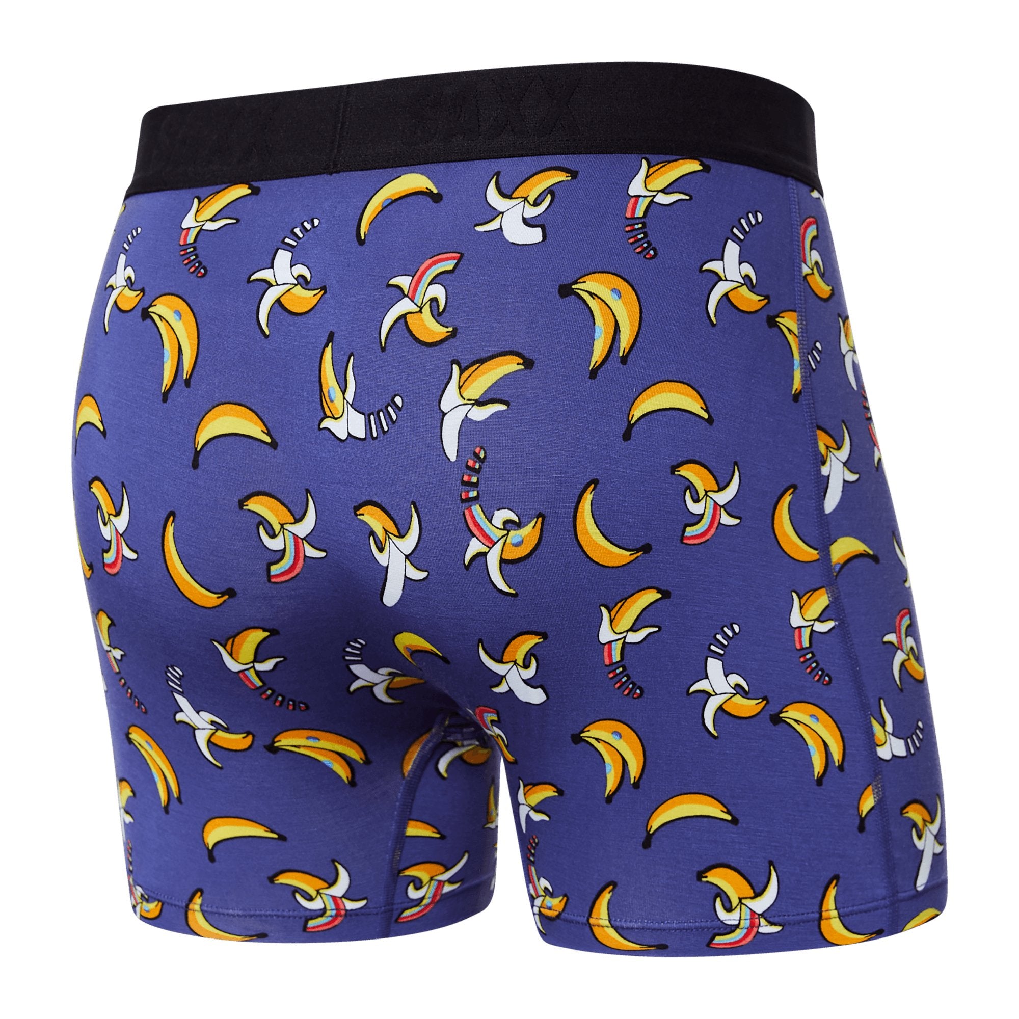 SAXX Vibe Super Soft Boxer Brief Rainbow Bananas Navy Boxers Briefs Boxers and Briefs