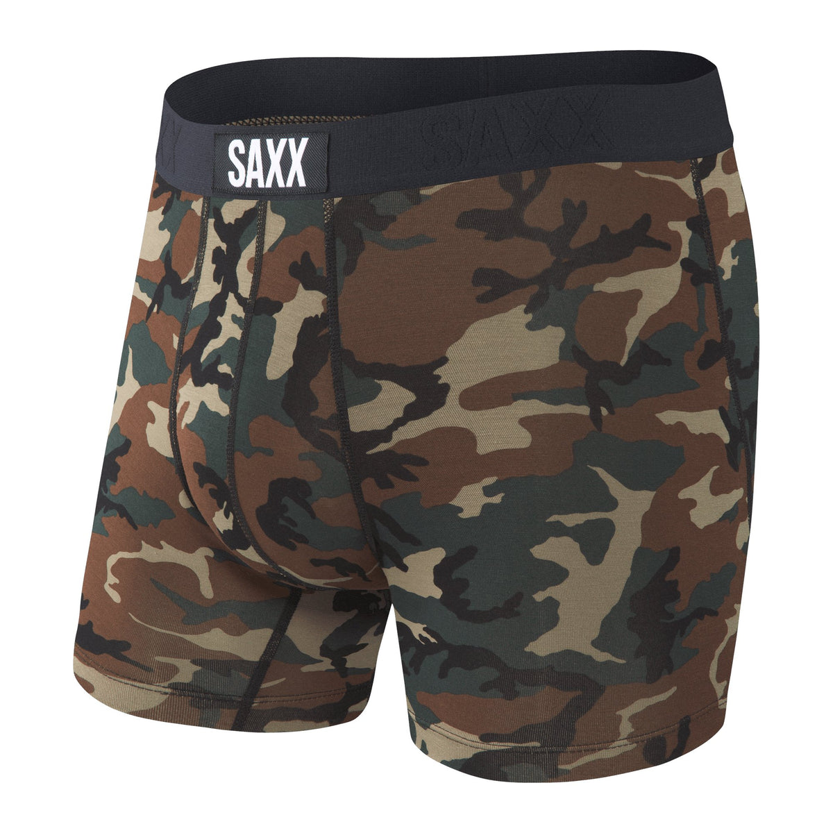 SAXX - Vibe Super Soft Boxer Brief, Woodland Camo - Boxers - and - Briefs.net