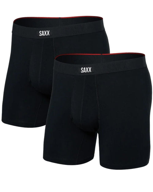 SAXXBoxer Briefs 2 - pack2 - Pack Vibe Xtra Soft Fly Boxer Briefs 6", BlackBoxers & Briefs