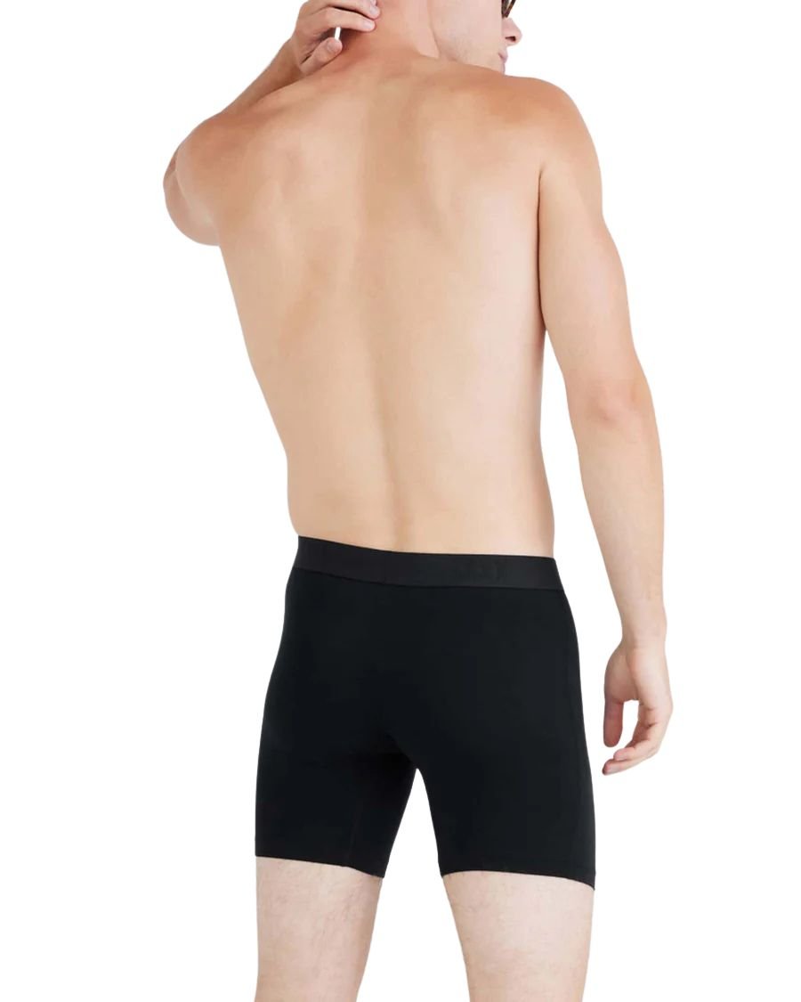 SAXXBoxer Briefs 2 - pack2 - Pack Vibe Xtra Soft Fly Boxer Briefs 6", BlackBoxers & Briefs