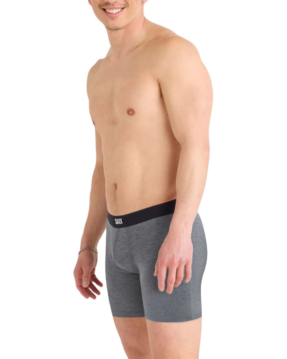 SAXXBoxer Briefs 2 - pack2 - Pack Vibe Xtra Soft Fly Boxer Briefs 6", Black/GreyBoxers & Briefs