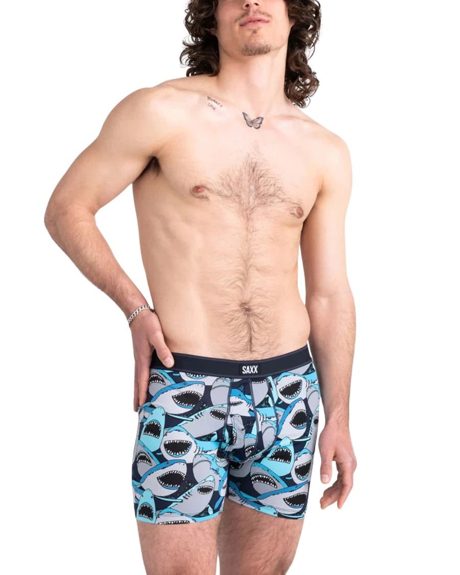 SAXXBoxer BriefDaytripper Comfort Stretch Fly Boxer Brief 5", Shark Tank CamoBoxers & Briefs