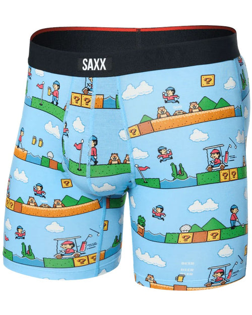 SAXXBoxer BriefVibe Xtra Soft Fly Boxer Brief 6", Out Of Bounds BlueBoxers & Briefs