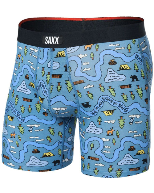 SAXXBoxer BriefVibe Xtra Soft Fly Boxer Brief 6", Take the Trail SlateBoxers & Briefs