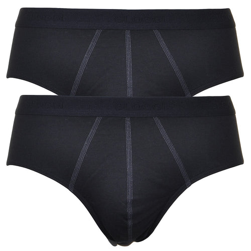 24/7 2-Pack Men's Midi Briefs, Black