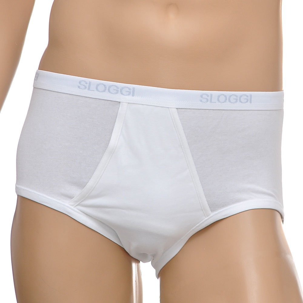 Sloggi - 2 - Pack Basic Men's Maxi Briefs, White - Boxers - and - Briefs.net