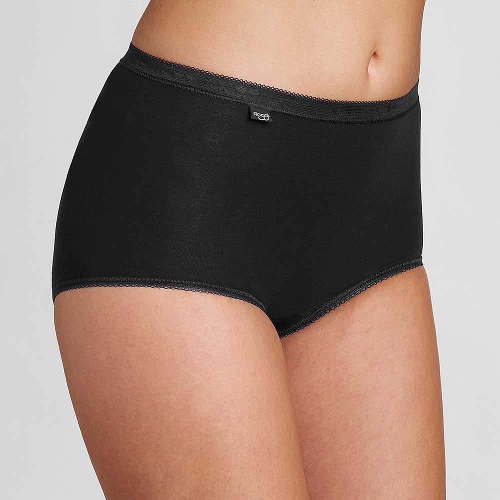 Sloggi - Basic 4 Pack Maxi Brief, Black - Boxers - and - Briefs.net