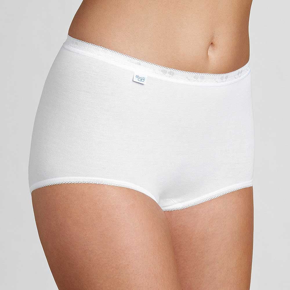 Sloggi - Basic 4 Pack Maxi Brief, White - Boxers - and - Briefs.net