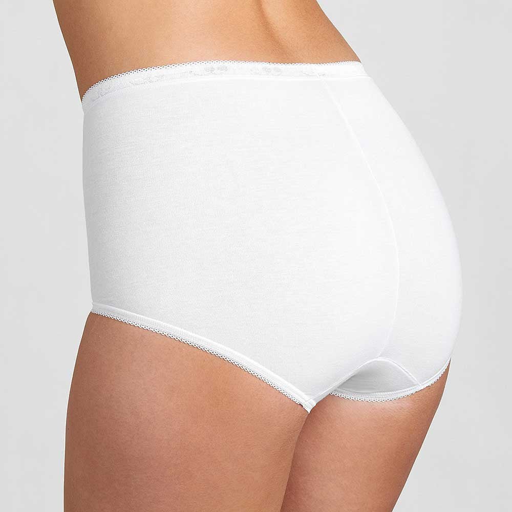 Sloggi - Basic 4 Pack Maxi Brief, White - Boxers - and - Briefs.net