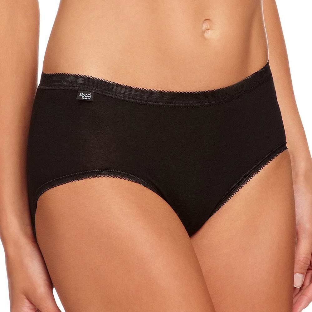 Sloggi - Basic 4 Pack Midi Brief, Black - Boxers - and - Briefs.net