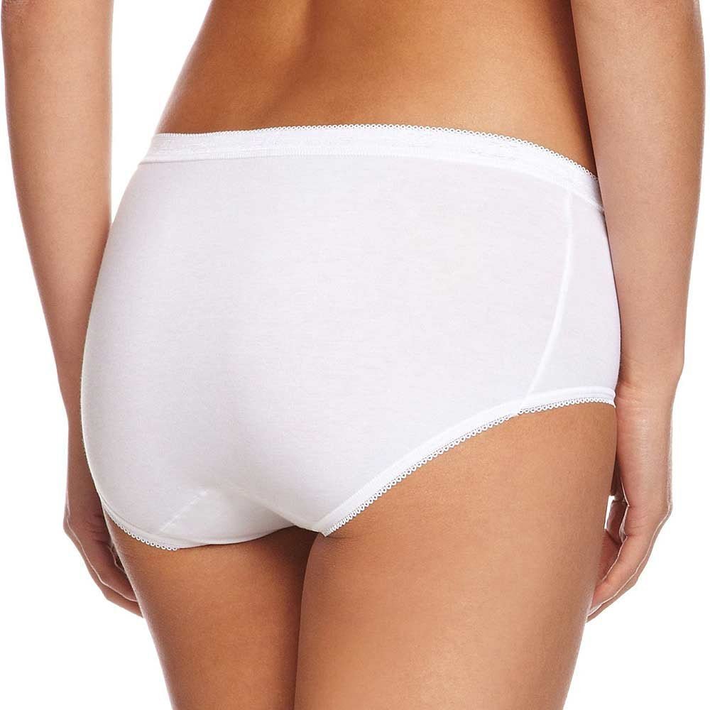 Sloggi - Basic 4 Pack Midi Brief, White - Boxers - and - Briefs.net