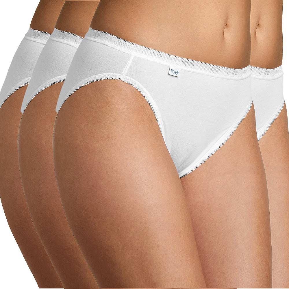 Sloggi - Basic 4 Pack Tai Brief, White - Boxers - and - Briefs.net