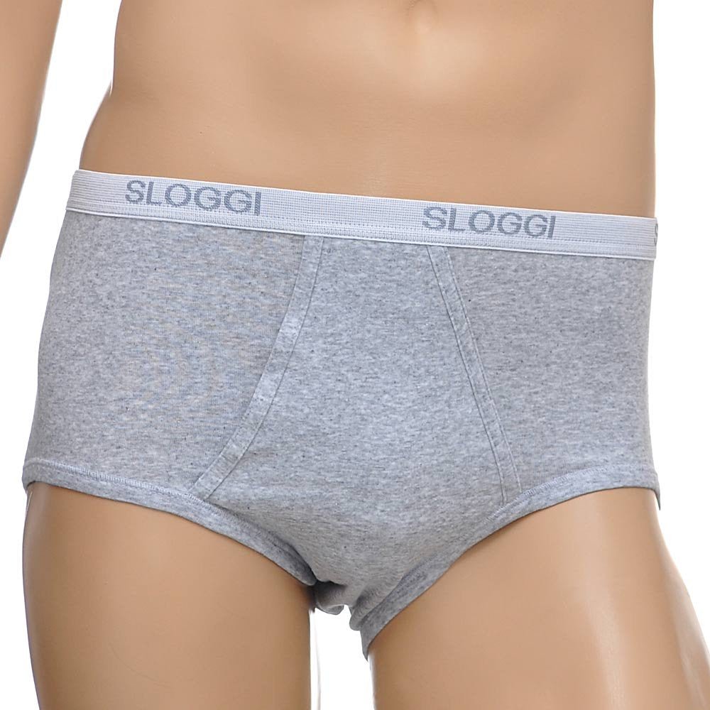 Sloggi - Basic Men's Maxi Brief, Grey Melange - Boxers - and - Briefs.net