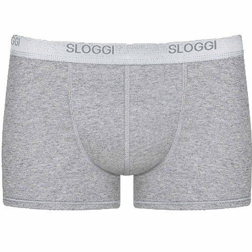 Boxer court basique, gris mélange