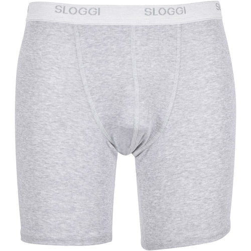 Basic Long Boxer Brief, Grey Melange