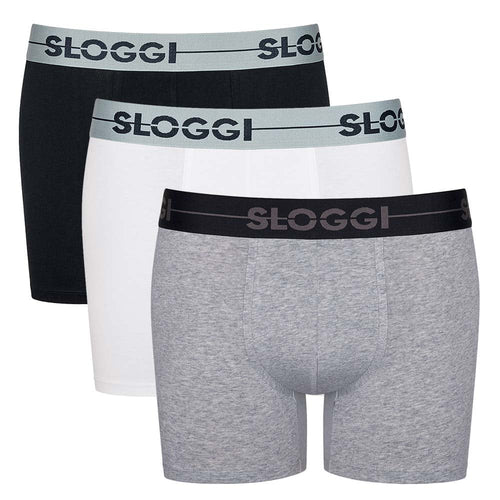 GO 3-Pack Short, Black/Grey/White