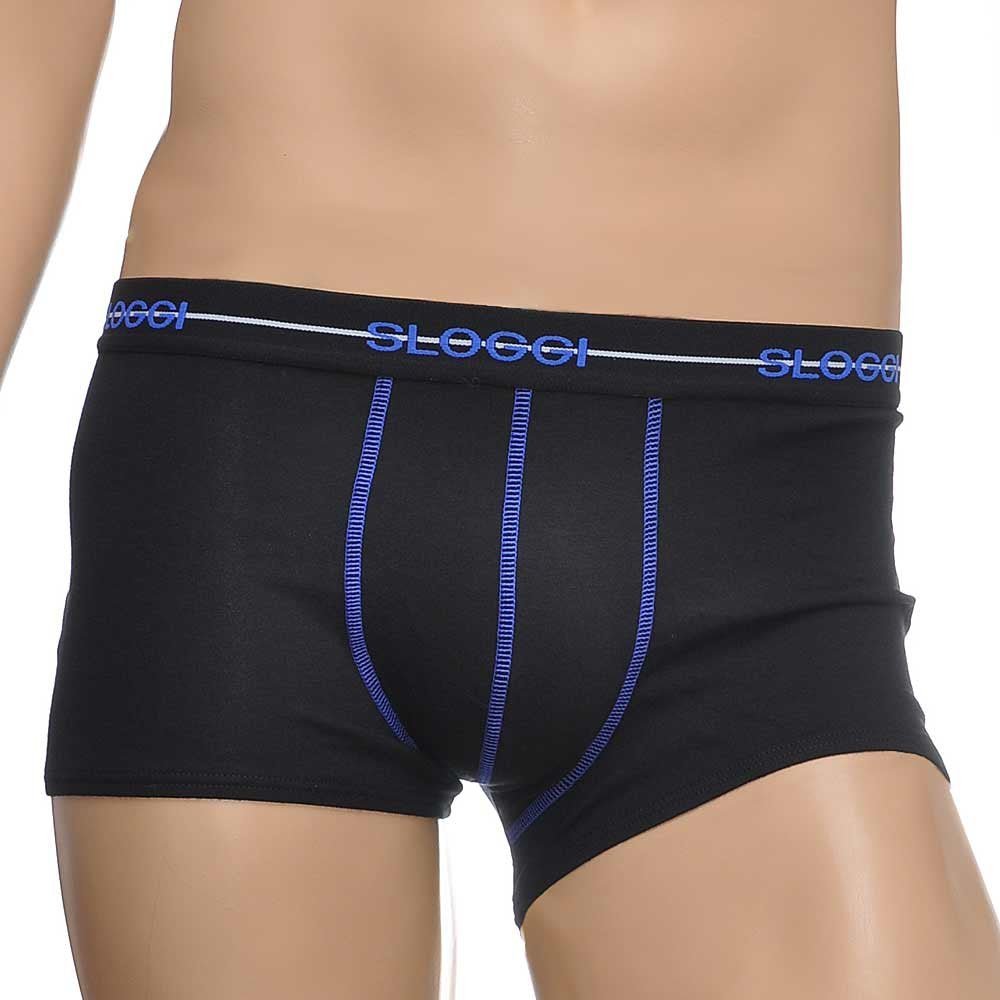 Sloggi - Start 2 - Pack Hipster, Black/Blue - Boxers - and - Briefs.net