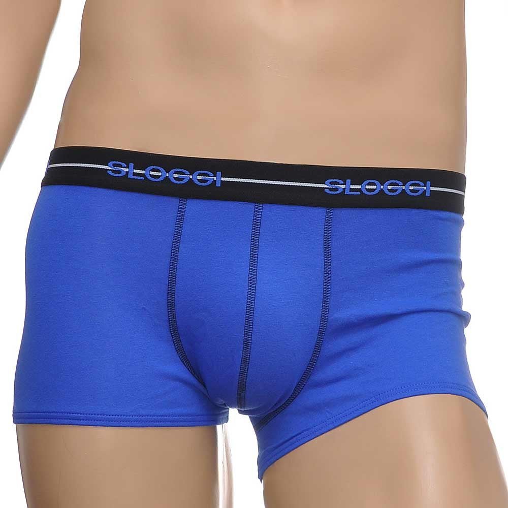 Sloggi - Start 2 - Pack Hipster, Black/Blue - Boxers - and - Briefs.net