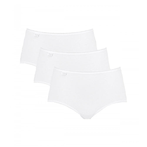 24/7 3-Pack Cotton Lace Midi Brief, White
