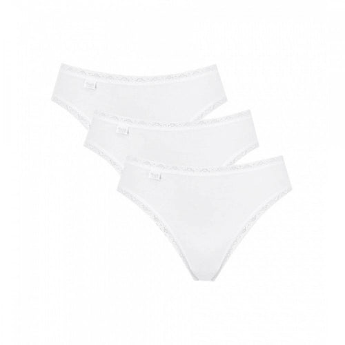 24/7 3-Pack Cotton Lace Tai Brief, White