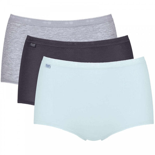 Basic 3 Pack Maxi Brief, Grey / Ink Grey / Sky