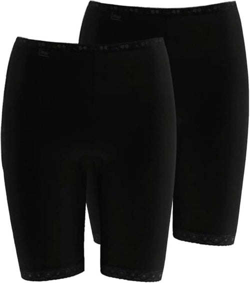 SloggiSkimmie2 - Pack Basic+ Cotton Long Shorts, BlackBoxers - and - Briefs.net