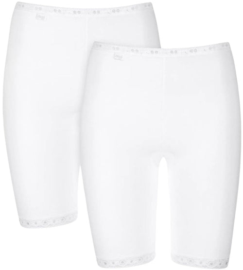 SloggiSkimmie2 - Pack Basic+ Cotton Long Shorts, WhiteBoxers - and - Briefs.net