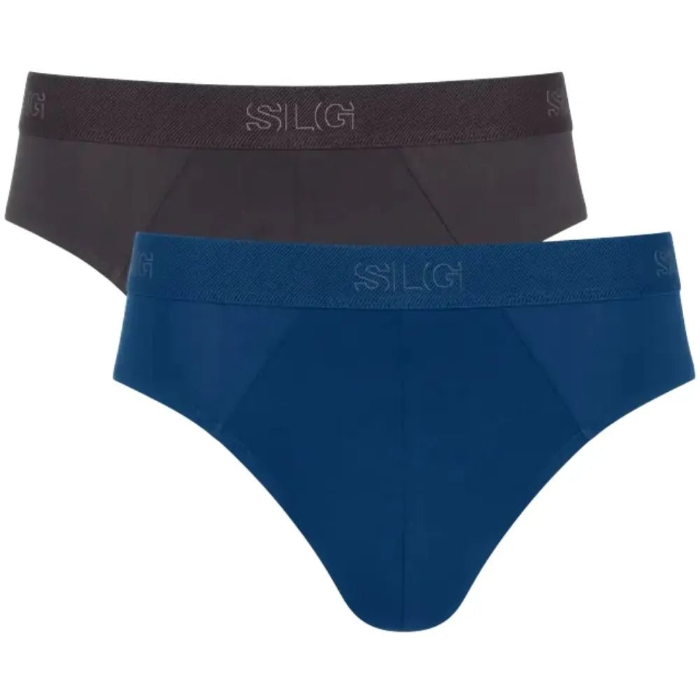SloggiBriefs 2 - pack2 - Pack SLG Base Briefs, Blue/CharcoalBoxers & Briefs