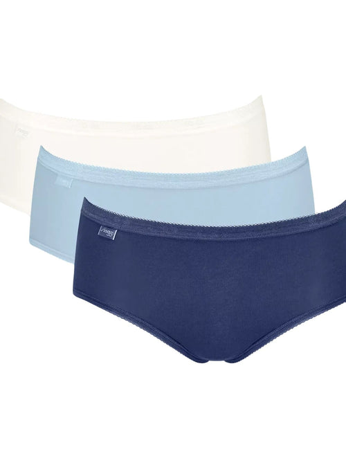 SloggiBriefs 3 - packBasic+ 3 - Pack Cotton Midi Briefs, Provincial/White/WaterBoxers - and - Briefs.net