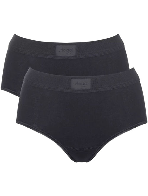 SloggiBriefs 2 - packDouble Comfort 2 - Pack Maxi Briefs, BlackBoxers & Briefs