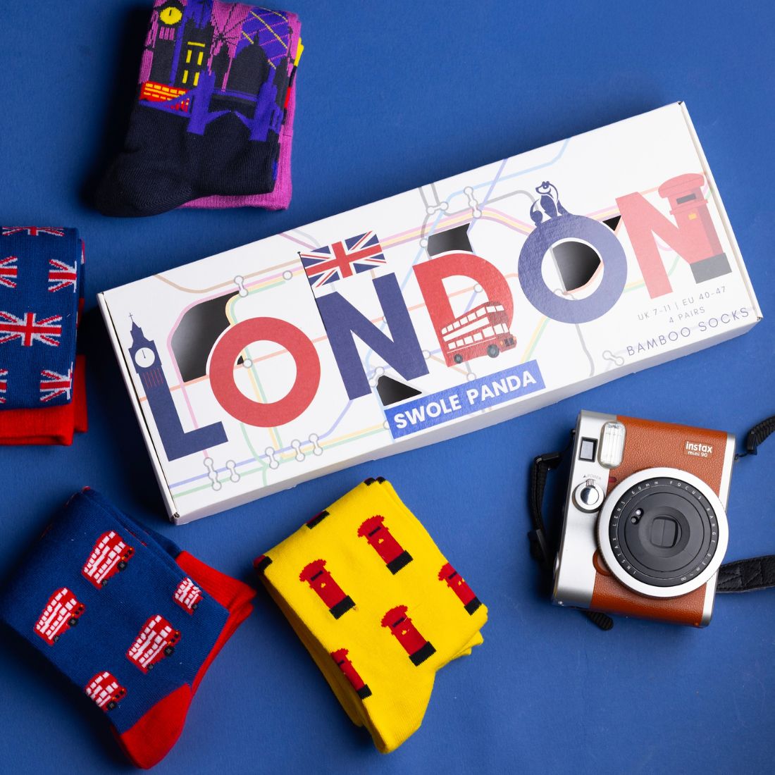 Swole PandaSocks 4 - pack4 - Pack Iconic London Bamboo Socks Gift Box BoxBoxers & Briefs