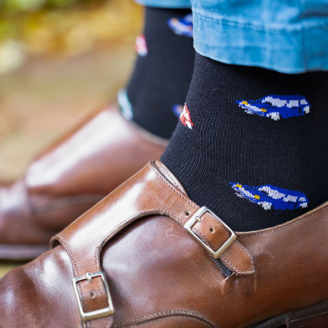 Swole PandaSocks 4 - pack4 - Pack Racing Cars Bamboo Socks Gift Box, Red/Black/BlueBoxers & Briefs