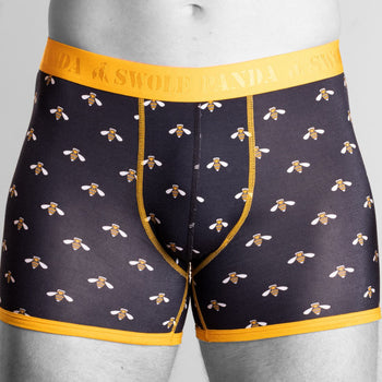 Swole PandaBoxer BriefBumblebees Bamboo Boxer Brief, Navy/yellowBoxers & Briefs