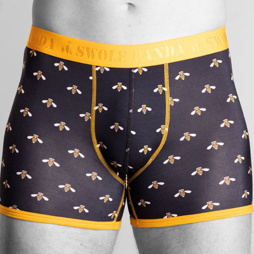 Swole PandaBoxer BriefBumblebees Bamboo Boxer Brief, Navy/yellowBoxers & Briefs