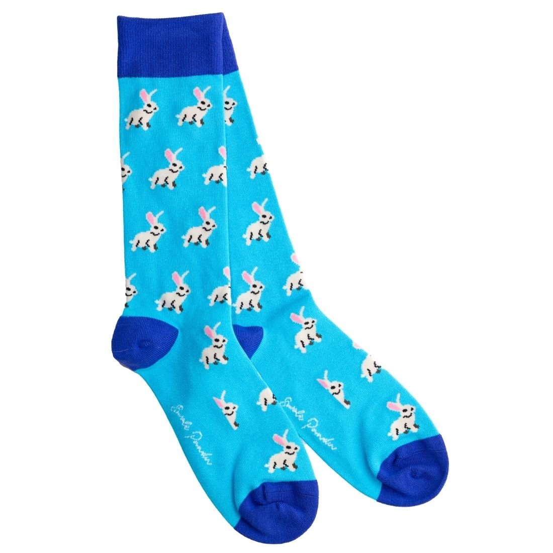Swole PandaSocks SingleBunny Rabbits Women's Bamboo Socks, Sky BlueBoxers & Briefs