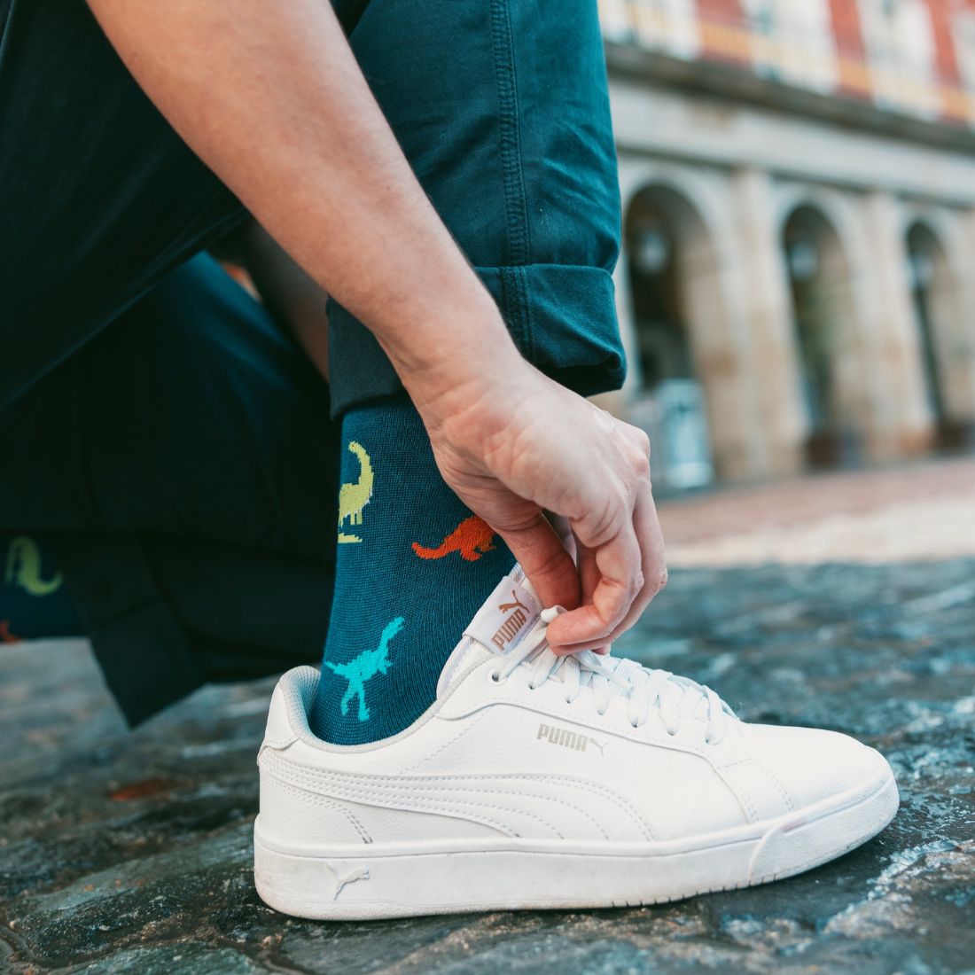 Swole PandaSocks SingleDinosaur Bamboo Socks, BlueBoxers & Briefs