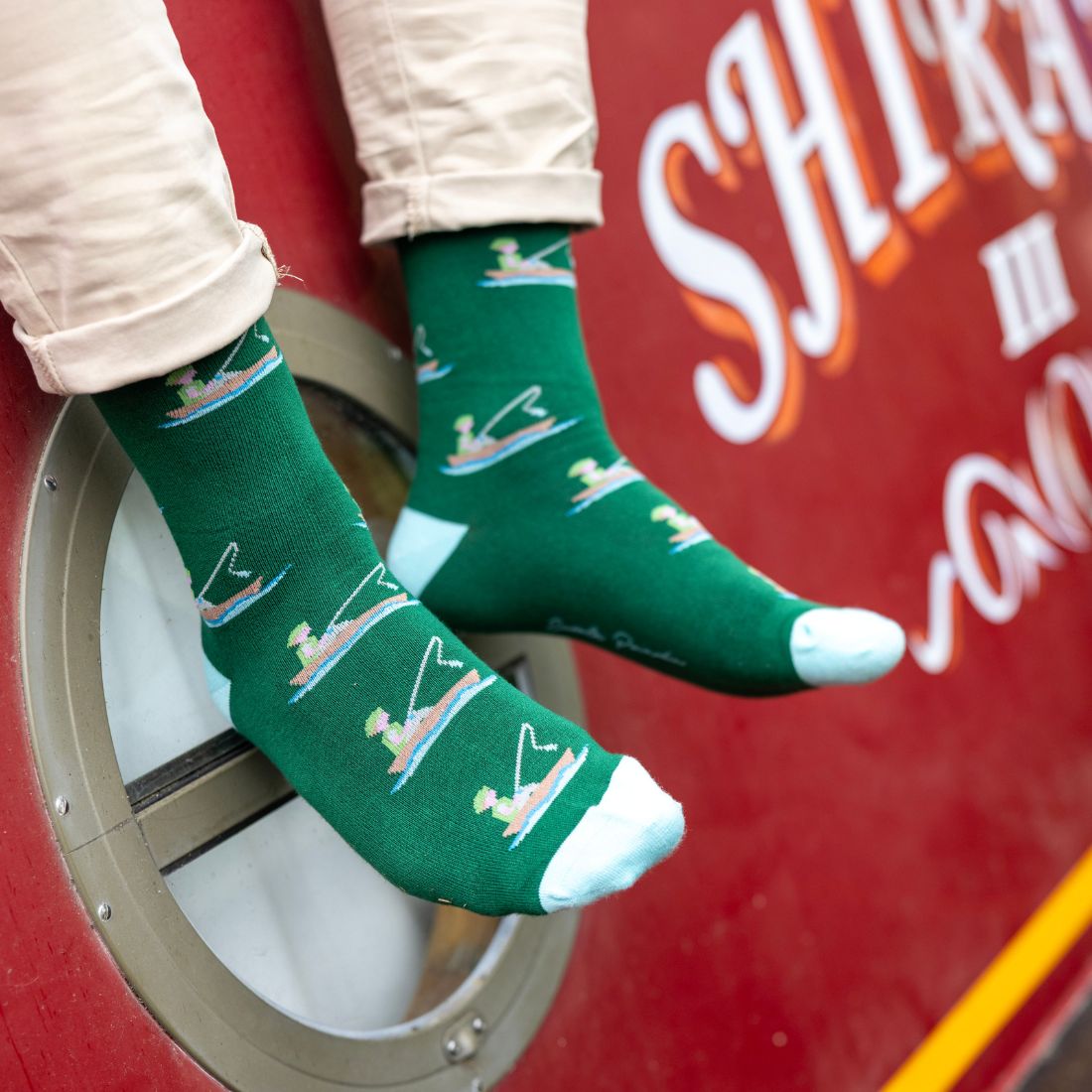 Swole PandaSocks SingleFisherman Bamboo Socks, GreenBoxers & Briefs