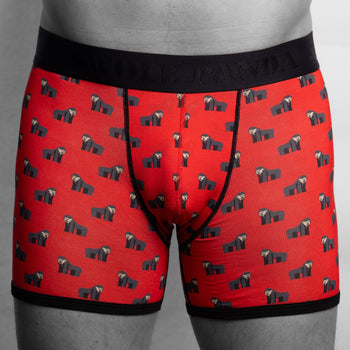 Swole PandaBoxer BriefGorillas Bamboo Boxer Brief, Red/blackBoxers & Briefs