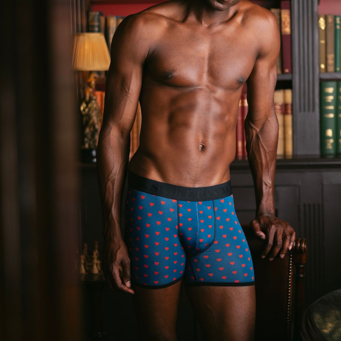 Swole PandaBoxer BriefHearts Bamboo Boxer Brief, Blue/redBoxers & Briefs
