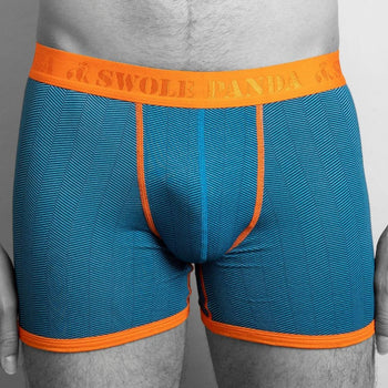 Swole PandaBoxer BriefHerringbone Bamboo Boxer Brief, Blue/orangeBoxers & Briefs